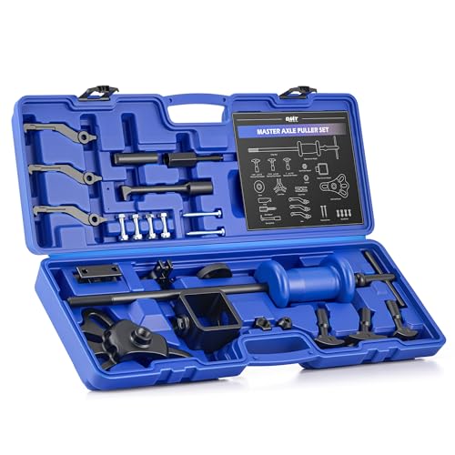 OMT 22pc Slide Hammer Puller Set, Axle Bearing Hub & Seal Remover Kit - color: Black Puller, size: 22pc Slide Hammer Puller Set