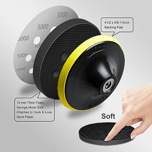 47PCS 5IN Wet Dry Sanding Discs Kit 8 Hole Hook & Loop Sandpaper Assortment - style: 47PCS