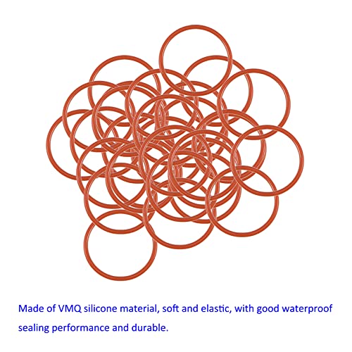 M METERXITY 30 Pack Silicone O-Rings - Garden Water Hose Rubber Sealing Gasket Ring, Soft & Elastic, Apply to Outdoor (14mmx16mmx1mm, Red) - size: 14mmx16mmx1mm