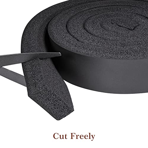 Yotache Open Cell Foam Air Conditioner Insulation Seal Strip 2"x1", 6.5 Ft - size: 2"x1"x6.5FT