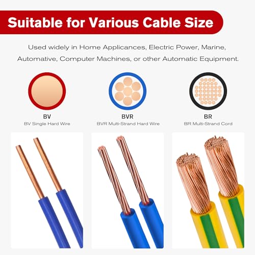 Nilight 200PCS Bullet Terminals Wire Connectors AWG 22-14 - color: 200PCS Bullet Terminals