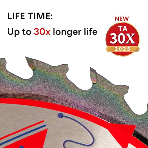 2-Pack 7-1/4" 40-Tooth 5/8" Arbor Circular Saw Blade, Framing/Universal Wood Cutting Saw Blade, Special Anti-Thermal Adhesion Coating on Cutting Edge-TA, 7-1/4" 40T 5/8" - size: 2PCS 7-1/4" 40T 5/8"
