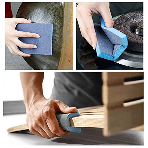 16Pcs 60 Grit Sanding Sponge, Jamiikury Coarse Sanding Blocks Washable and Reusable, Wet Dry Sandpaper Sponge for Wood Metal FurniturePaint and Drywall - size: 60 Grits