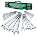 SK Combination Wrench Set, SAE 1/4" to 1-1/4", 18-Piece, Premium CR-V Steel - size: SAE 6.35 to 31.75 mm