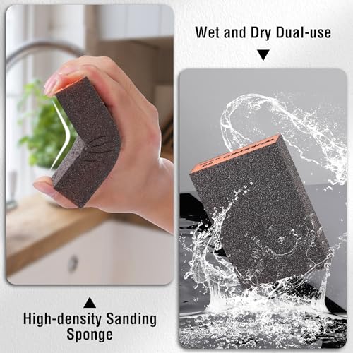 WORKPRO Sanding Sponge, 8 Pack Wet and Dry Dual-use Sanding Block