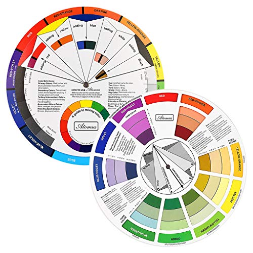 Pocket Color Wheel, Paint Mixing Learning Guide Art Class Teaching Tool for Makeup Blending Board Chart Color Mixed Guide Mix Colors - style: Small