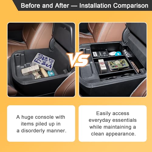 Center Console Organizer Tray for Power Sliding Armrest Console