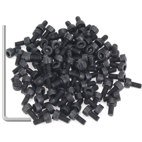 105 Pieces M3 x 5mm Socket Head Cap Screws, Thread Pitch 0.5mm, Sutemribor M3 Black Screws, 12.9 Grade Alloy Steel, Black Oxide Finish, Fully Threaded - size: M3 x 5mm, style: Socket Head