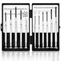 11PCS Small Precision Screwdriver Set, Premium Mini Screw Driver Set Kit, 6 Different Sizes of Flat Head Philips Screwdrivers for Watch, Eyeglasses, Electronics, Repair Box - size: Small