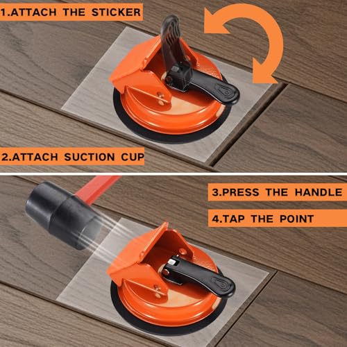 REXBETI Floor Gap Fixer Tool, Plank Gap Repair Kit, Heavy Duty Suction Cup - size: 1