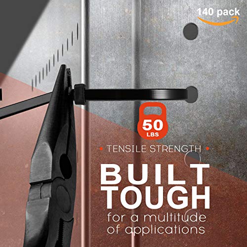 140 Pack 3/4" Zip Tie Adhesive Mounts Self Adhesive Cable Base Holders with Multi-Purpose Tie wire clips with screw hole,Anchor stick on wire holder,Black - color: 140 Pack 3/4" Black