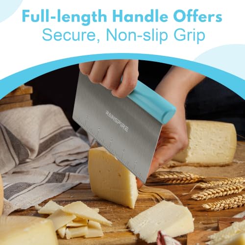 Multi-Purpose Stainless Steel Bench Scraper Dough Blender & Pastry Cutter - color: Blue