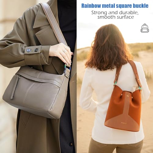 PECMER Rainbow 1 Inch Rectangle Rings for Purses Bag Making Hardware-12 PCS - color: Rainbow Rectangle Rings-12 Pcs-1 Inch