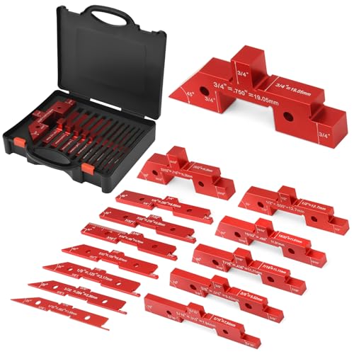 Esdabem 14 Setup Blocks Woodworking for Router Table Saw Accessories - size: 14 Blocks