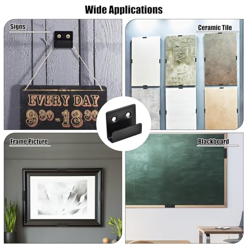 10 Pack Tile Display Wall Hanger Stainless Steel U Brackets with Screws Mirror Hanging Kit Heavy Duty Picture Hooks Tile Hanger for Large Mirrors, Picture Frame Ceramic Wall Display - size: Small