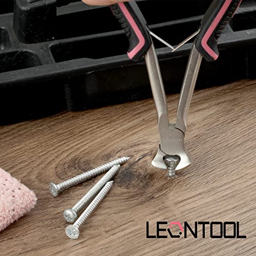 Long Reach End Cutting Pliers 5.5 Inches End Nipper Cutting Pliers Nail Puller for Zipper Install Stops Repair Kit, Wire Cutter for Jewelry Making Working In Tight Spaces Pink Tool for Women - style: End Cutting Pliers