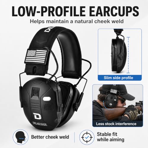 Bluetooth Shooting Ear Protection, 2-in-1 Gel Earmuffs for Glasses - color: M Black