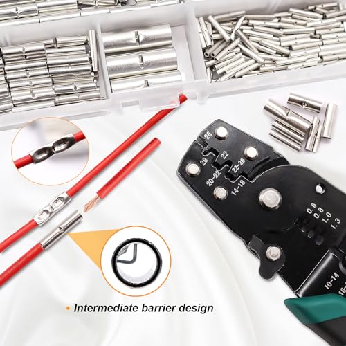 mankk 503PCS 26-6AWG Non Insulated Butt Connectors Kit - color: 503PCS 26-6AWG Kit-Non Insulated