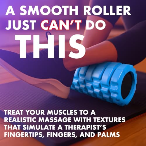 321 STRONG Patented 3-Zone Massage Roller, Medium Density for Exercise - color: Black