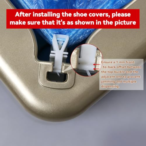 Shoe Covers Dispenser with 200 Shoe Covers for Home,Offices, Factories Gold - color: Gold