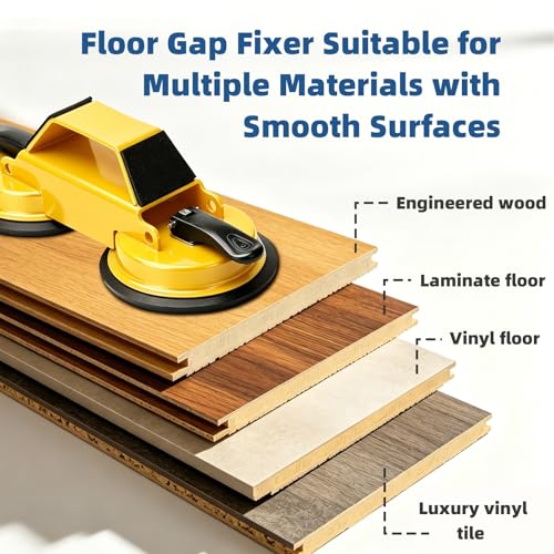 Floor Gap Vinyl Fixer Tool Repair Tool Enhanced Suction Cup 45°Striking - color: Yellow
