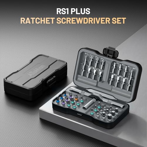 ATuMan 42 in 1 Magnetic Ratchet Screwdriver Set, 38 S2 Alloy Steel Bits, Detachable Handle, with Case, for Home, DIY, Bicycle and Electronics Repair - style: RS1-Plus-42 in 1