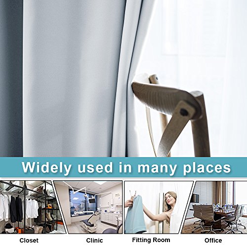 RYB HOME Room Dividers Screen Room Darkening Blinds Shades Wall Divider - color: Greyish White, size: 60"W x 108"L (Pack of 1)