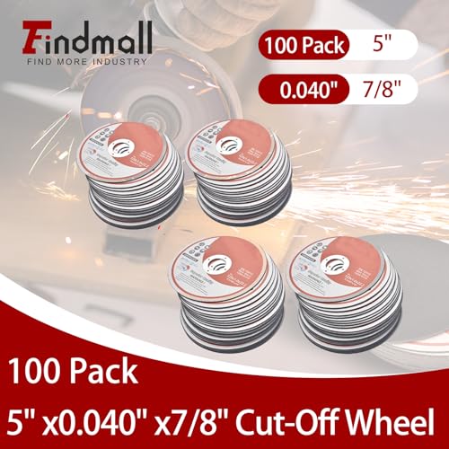 100 Pack 5" x.040 x7/8" Cut-Off Wheel - Metal & Stainless Steel Cutting Discs - size: 100pcs 5"*0.040"*7/8"