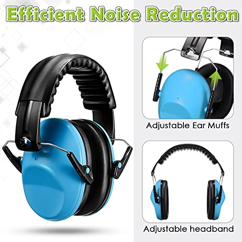 Konohan 3 Pack Noise Reduction Headphones for Kids Ear Protection Earmuffs Headphones for Autism Toddler Kids Ear Muffs 27db - color: Pink, Green, Blue