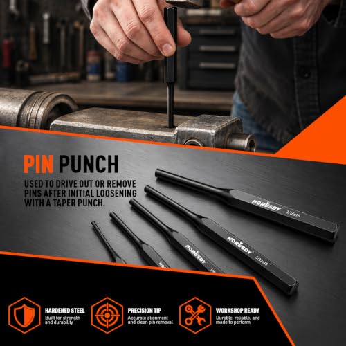 19-Piece Punch and Chisel Set, Pin Punches, Center Punch, Alignment Tools - size: 19-Piece Multi-Tool Set(New Version)