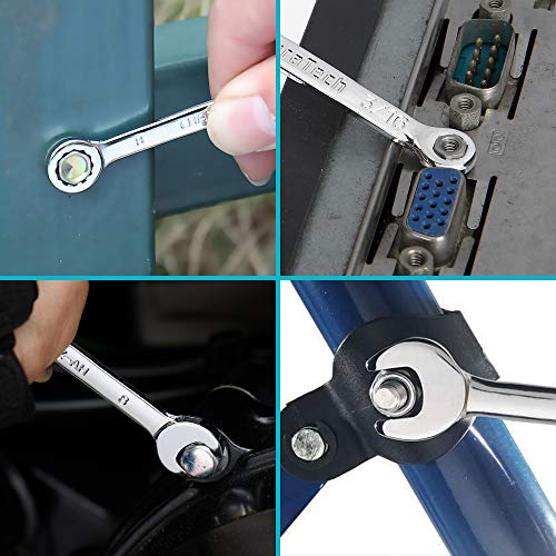 DURATECH Mini Wrench Set, Small Ignition Wrench Set, Mirror Polished - color: Silver