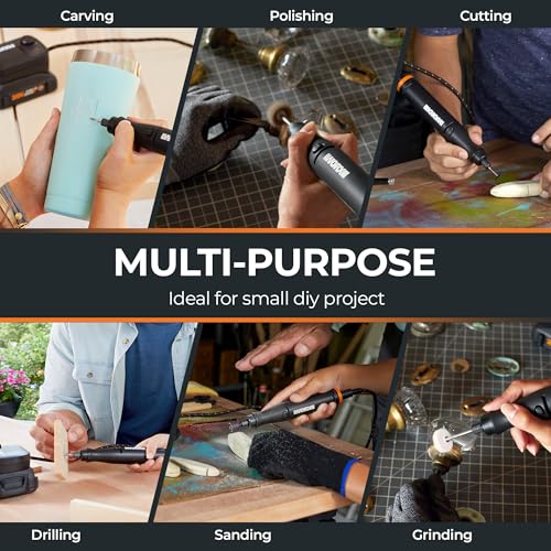 Cordless Rotary Tool Kit, 20V Power Rotary Tool for Sanding, Carving, Drilling, Engraving, Polishing, DIY Crafts with 42 Accessories, Brushless Motor, 5000-35000 RPM Variable Speed,Tool Only - size: 1 PC Rotary Tool