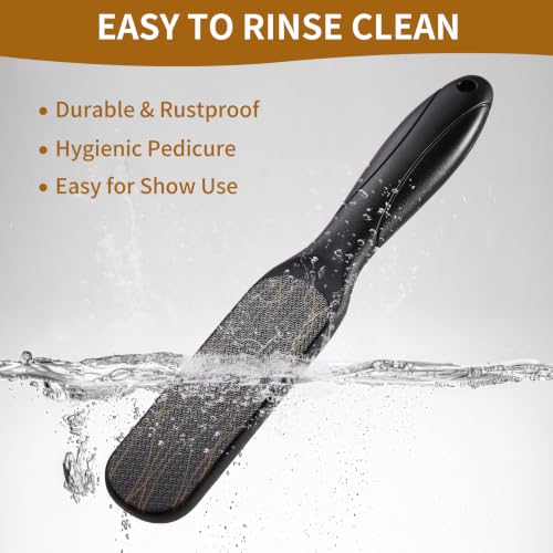 Nano Glass Foot File, Double-Sided Foot Callus Remover for Cracked Heels - color: Black