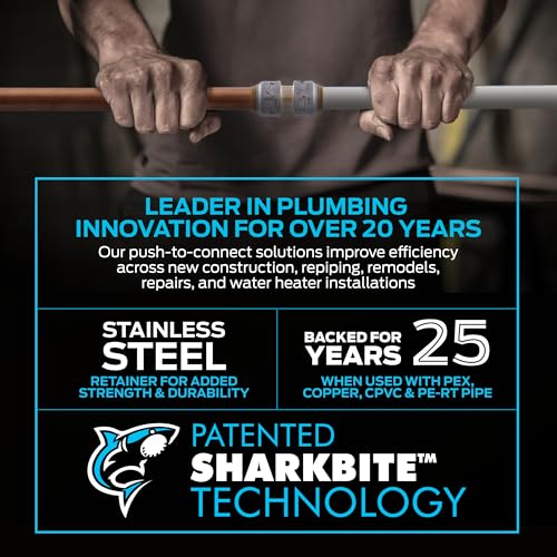 SharkBite Max 1/2 x 1/2 in PTC 90-Degree Elbow, Push-to-Connect Brass Plumbing Fitting, UR248A - size: 1/2 in.