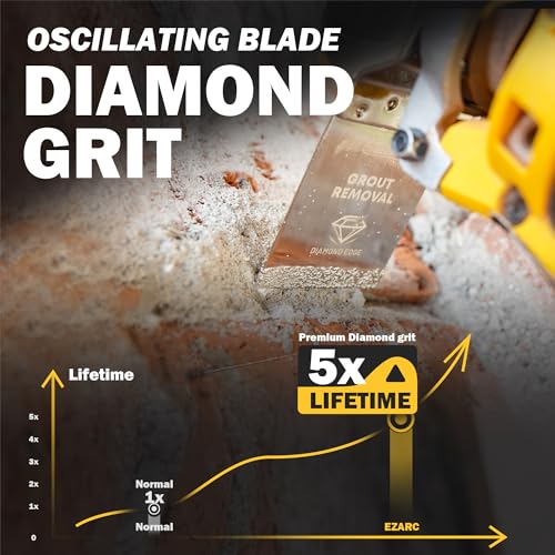TOLESA Diamond Oscillating Saw Blades for Grout and Mortar, 3-Pack - size: 3 PCS