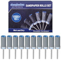 10Pcs 10000 Grit Sanding Drums Sandpaper Sticks Set for Dremel Rotary Tool with 1/8" Shank Sanding Bits Kit Rotary Tool Accessories Suitable for Final Polishing Metal and Jewelry (10000 Grit) - style: 10000 Grit