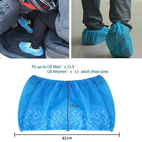 Disposable Boot & Shoe Covers Non Slip 100 Pack Fits Shoe Size up to US Men's 12 - size: Large 100 Pack