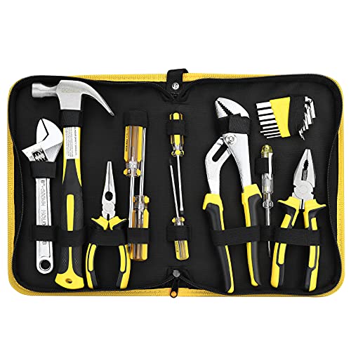 DOWELL Tool Set Household Tool Kit with Storage Tool Bag Pouch, 19 PCS - size: 19PCS