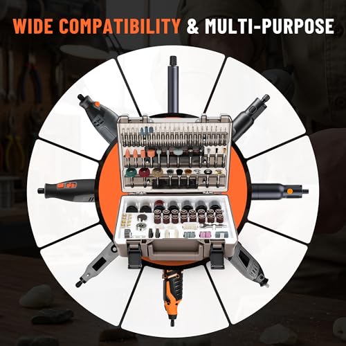 Katerk 420PCS Rotary Tool Accessories Kit Universal Drill Bit Tool Set