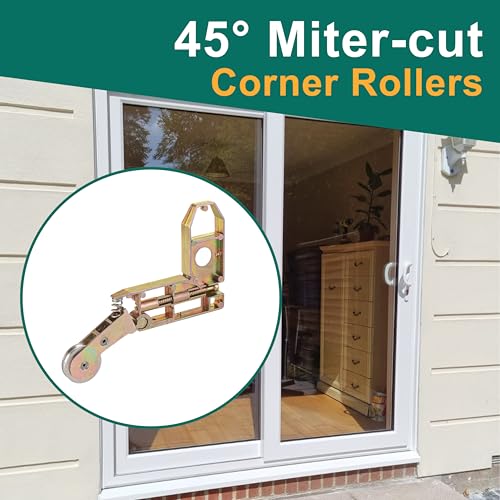 2Pack Sliding Screen Door Corner Rollers, 1" O.D Concave Replacement Roller