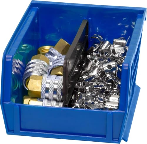 Akro-Mils 30210 AkroBins Plastic Storage Bins, 5"x4"x3", Blue, 6-Pack - color: Blue, size: 6 Pack