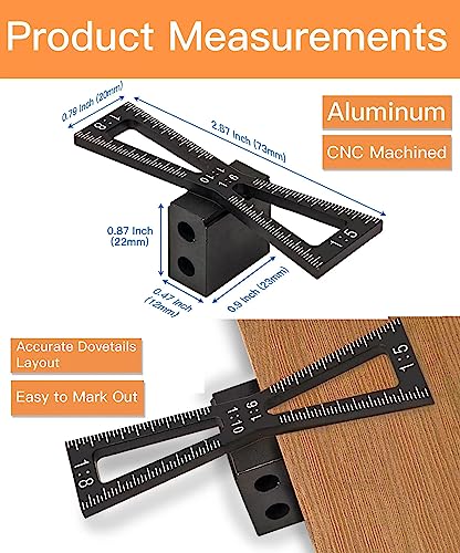 YOSELIN Marking Gauge Wheel Dovetail Jig with Lever Lock Inch/mm