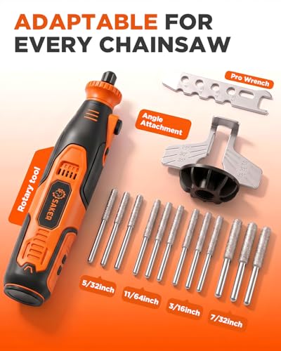 Saker Electric Chainsaw Sharpener Kit,Chain Saw Sharpener Tool