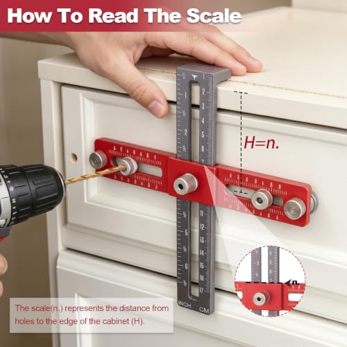 Cabinet Hardware Jig Template Tool for Handles Pulls and Drawers