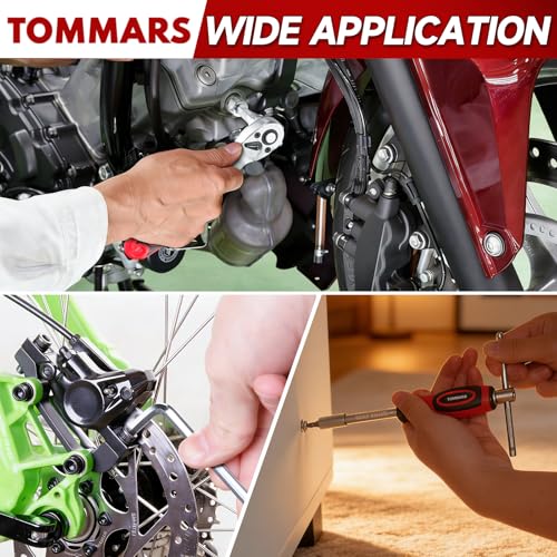 TOMMARS 130PCS Mini Ratchet Set, 1/4 Inch Socket Set, Screwdriver Bits. - style: 130PC Mini Ratchet Set