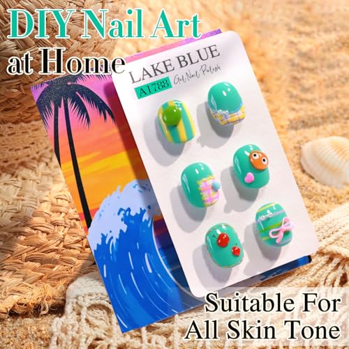 Double Rhythm 15ML Gel Nail Polish Pure Sheer Same Color Same Bottle Soak Off Gel Polish Art Manicure Salon DIY at Home for Women (Deep Mint-A1788) - color: Deep Mint