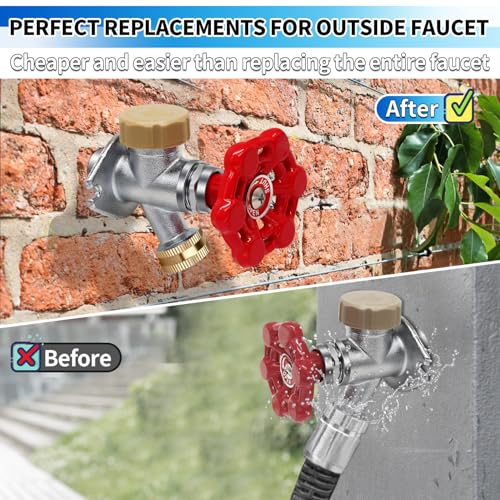 Boltigen Vacuum Breaker Repair Kit, Frost Free Outdoor Faucet ASSE 1019-A Repair Kit, Hose Bib Replacement with 3/4GHT Outdoor Faucet Cap for Anti-Siphon Sillcock Valves, 1 Set