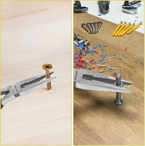 BOOSDEN 5" Small Needle Nose Pliers, Jewelry Pliers Set with Side Cutter - size: 5''-2 pack