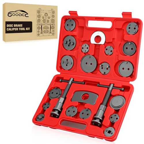 GOOACC 22pc Disc Brake Caliper Compression Tool Set Piston Reset Press Red - color: 22pc Brake Caliper Red
