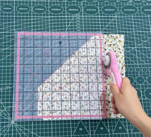 10 Quilting Rulers(2.5",3.5",4.5",5",6",7",8.5",9",10",12") - color: light pink